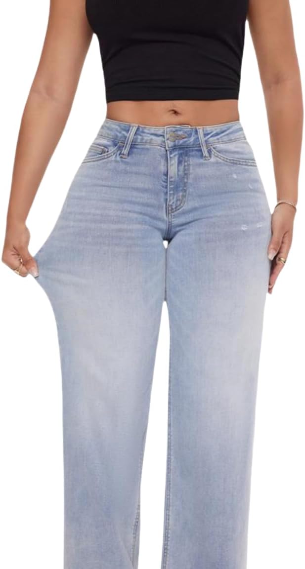 Elegant Comfort Wide-Leg Jeans™