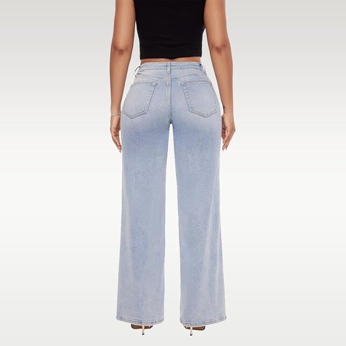 Elegant Comfort Wide-Leg Jeans™