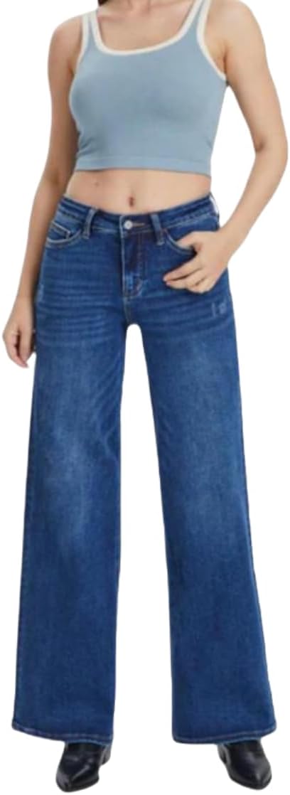 Elegant Comfort Wide-Leg Jeans™